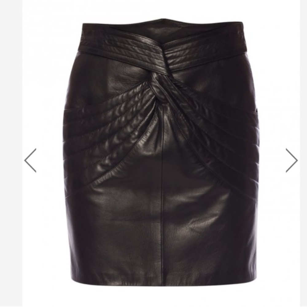 ISABEL MARANT***Black Lamb Leather Mini Skirt***F36; US Small $2110 - Picture 2 of 8